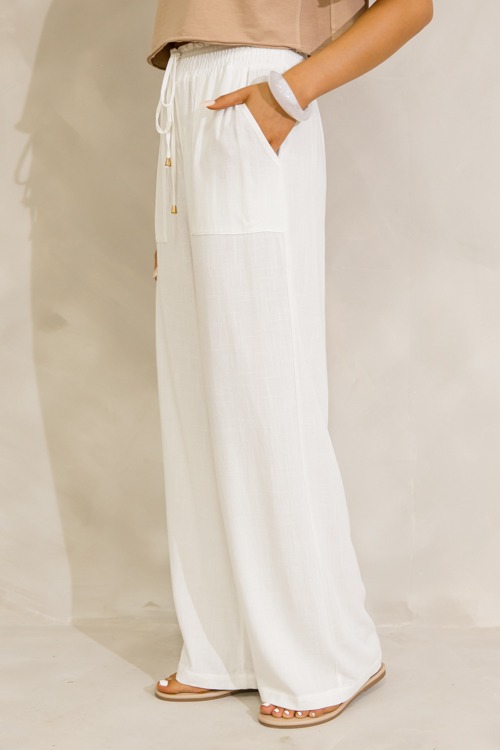 Kinley Linen Pants, Off White