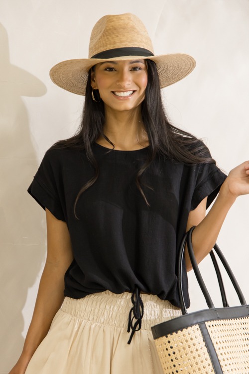 Linen Draw Hem Top, Black - 0627-291.jpg