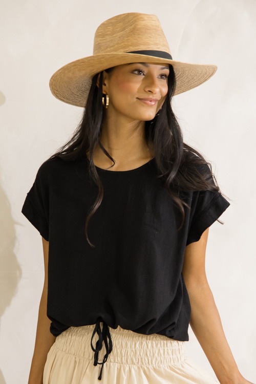Linen Draw Hem Top, Black - 0627-292.jpg
