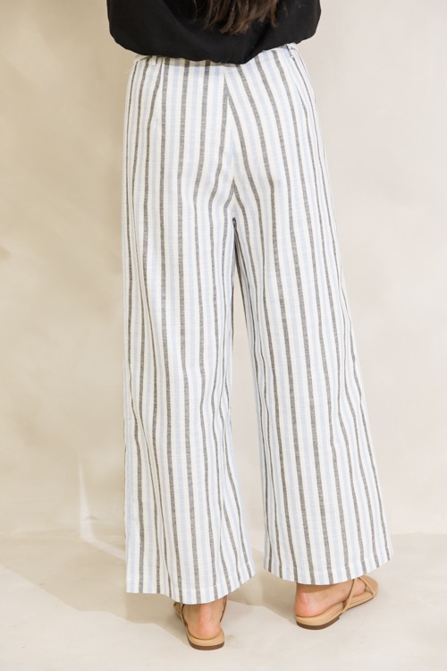 Striped Linen Pocket Pants, Blue - 0627-296.jpg