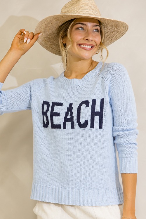 Beach Sweater, Sky Blue