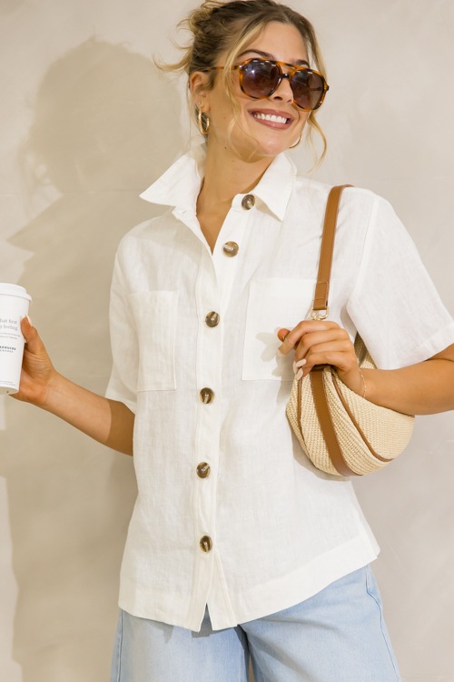 Short Sleeve Linen Shirt, Off W - 0627-321h.jpg