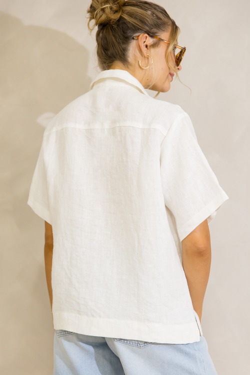 Short Sleeve Linen Shirt, Off W - 0627-324.jpg