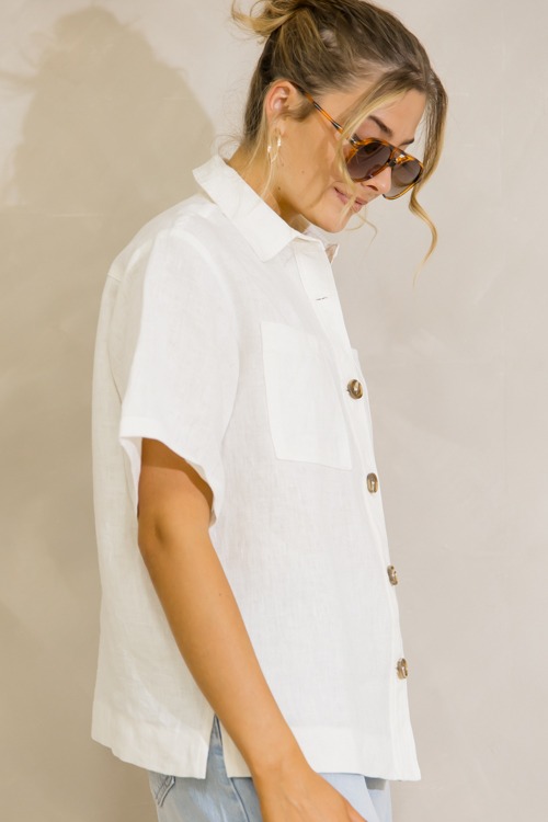 Short Sleeve Linen Shirt, Off W - 0627-327.jpg