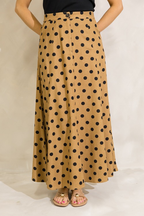 Polka Dot Maxi Skirt, Mocha Black - 0627-398h.jpg