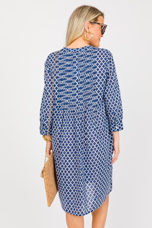 Tania Shirt Dress, Blue White