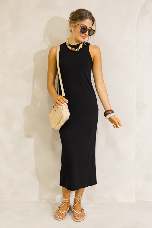 The Rib Knit Maxi, Black