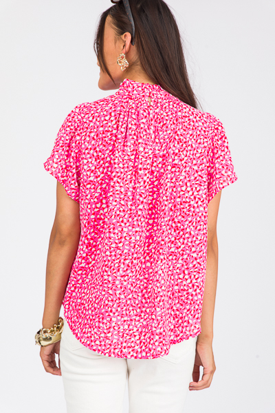 Colleen Flutter Blouse, Pink