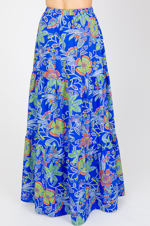 Island Girl Maxi Skirt, Royal - SALE - The Blue Door Boutique