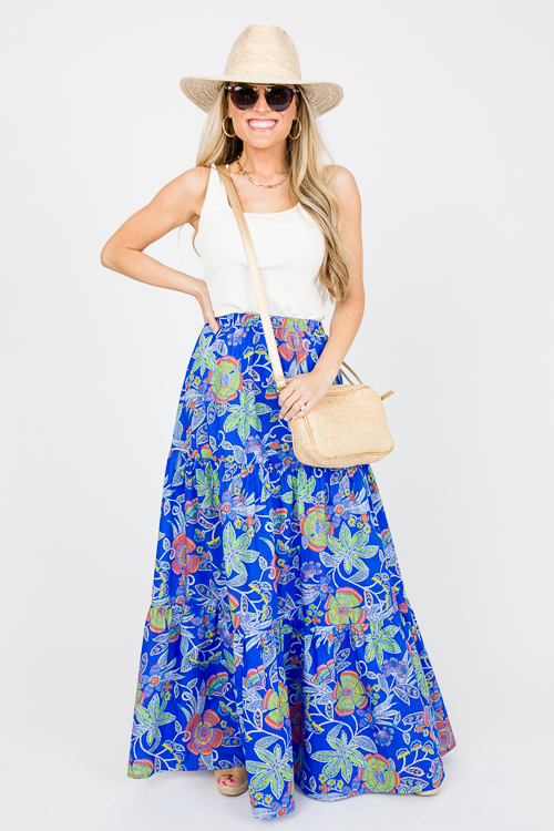 Island Girl Maxi Skirt, Royal