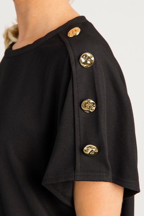 Gold Button Rib Top, Black - 0630-27h.jpg