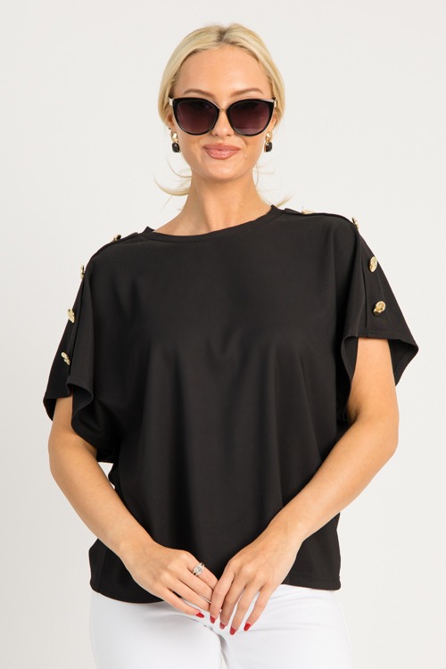Gold Button Rib Top, Black - 0630-29.jpg