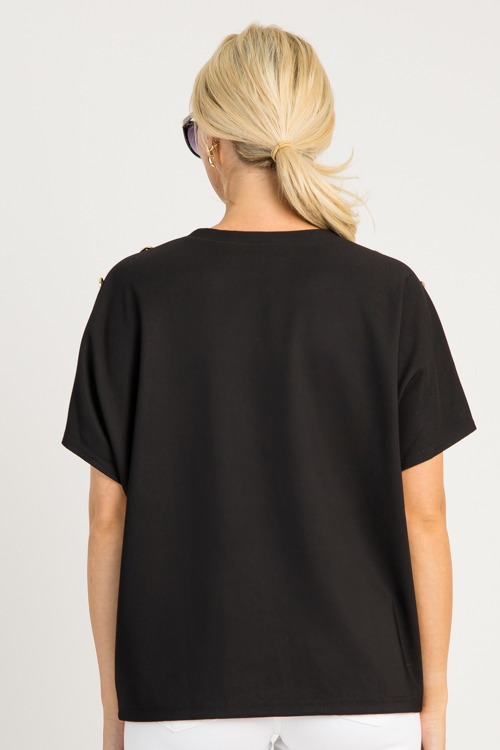 Gold Button Rib Top, Black - 0630-30.jpg