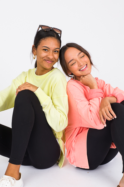 Tunic Sweatshirt, Faded Coral