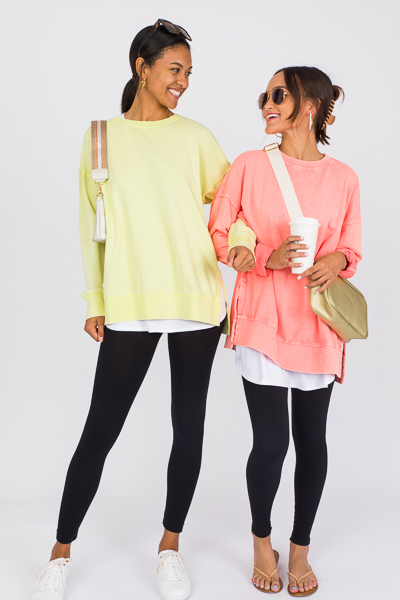 Tunic Sweatshirt, Faded Coral