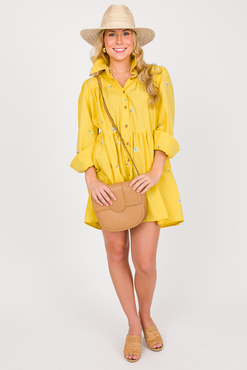 Daisy Shirt Dress, Yellow