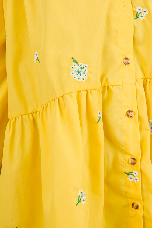 Daisy Shirt Dress, Yellow