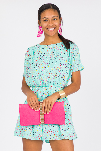 Confetti Romper, Mint - Sale - The Blue Door Boutique