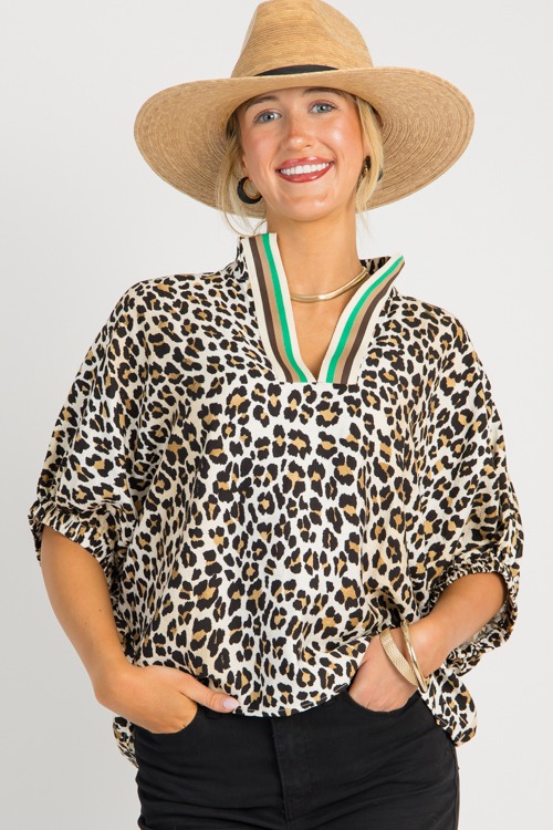 Leopard Stripe Accent Blouse, C - 0701-48.jpg