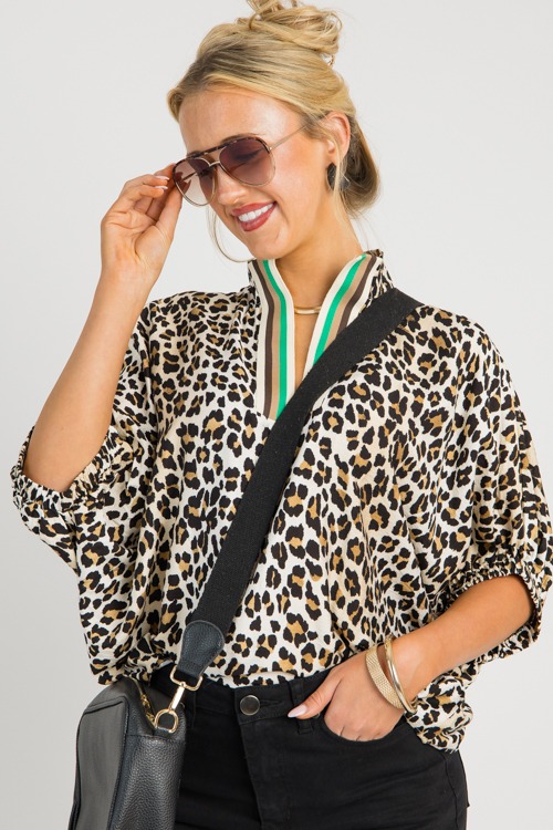 Leopard Stripe Accent Blouse, C - 0701-50.jpg