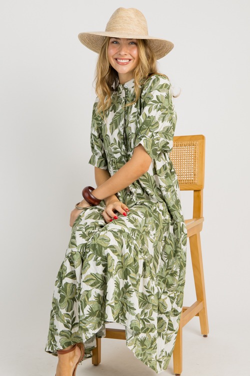 Caden Leaf Maxi, Olive Mix