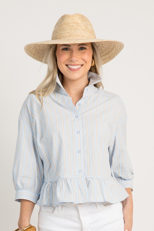 Fine Line Ruffle Shirt, Lt Blue - 0703-60.jpg