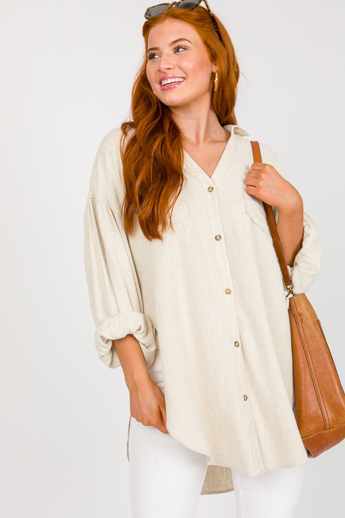 Long Beach Linen Shirt, Linen