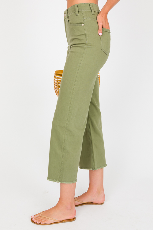 Olive Fray Leg Jeans