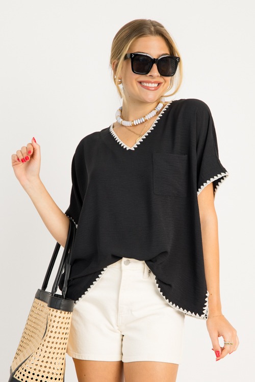 Stitch Accent Blouse, Black - 0707-62.jpg