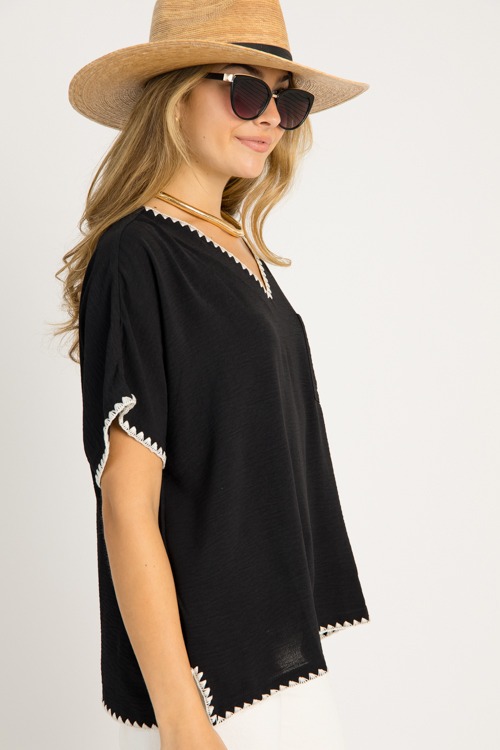 Stitch Accent Blouse, Black - 0707-64.jpg