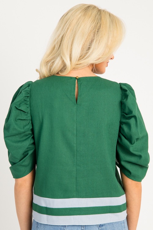Chic Contrast Stripe Top, H Gre - 0707-79.jpg