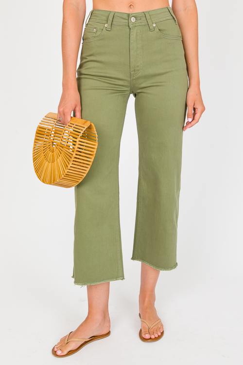 Olive Fray Leg Jeans