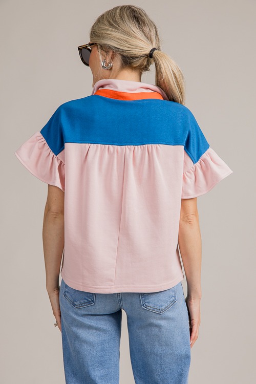 Colorblock Terry Ruffle Top, Pink - 0708-113.jpg