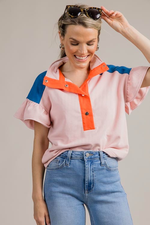 Colorblock Terry Ruffle Top, Pink - 0708-21.jpg