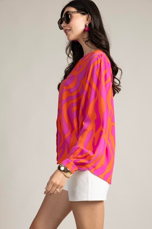 Bold Abstract Top, Orange Pink - 0708-60.jpg