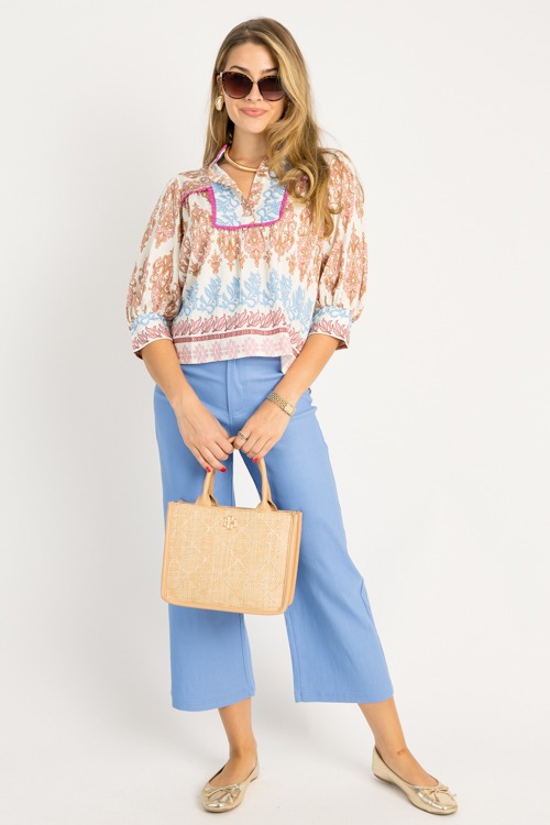 Crochet Trim Printed Top, Pink - 0708-75.jpg