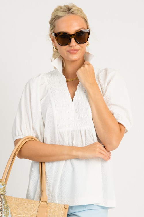 Carla Collared Blouse, Off White