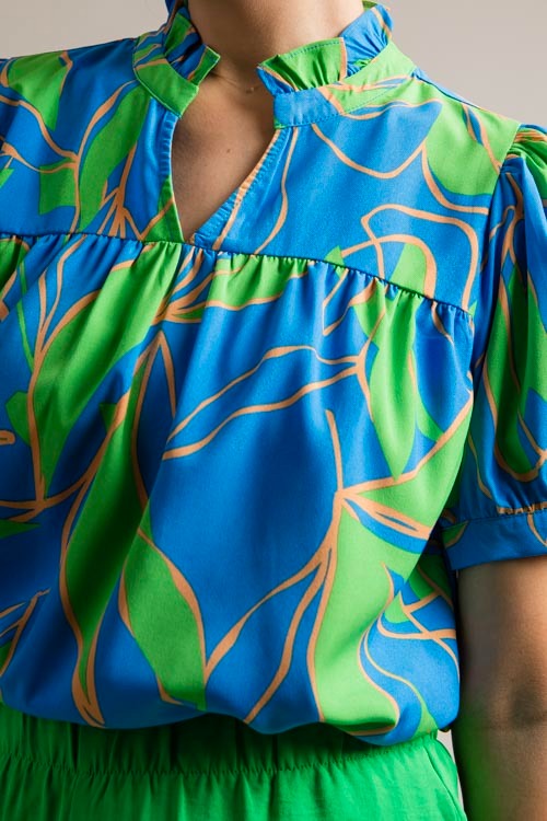 Abstract Leaf Blouse, Azure - 0709-10h.jpg