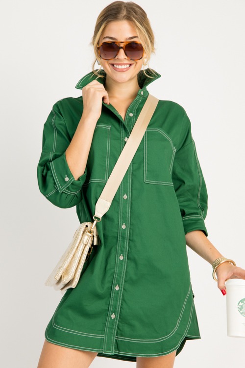 Contrast Stitch Shirt Dress, G - 0710--2p.jpg