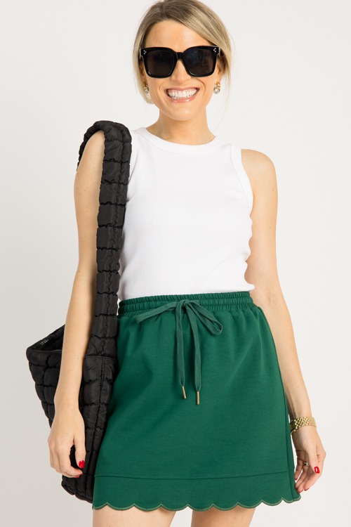 Scalloped Skort, H. Green