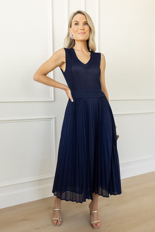 Pleated Contrast Midi, Navy - 0710-117.jpg