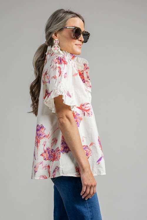 Arlo Floral Top, Cream - 0710-133h.jpg