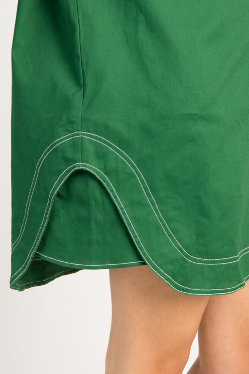 Contrast Stitch Shirt Dress, G - 0710-148.jpg