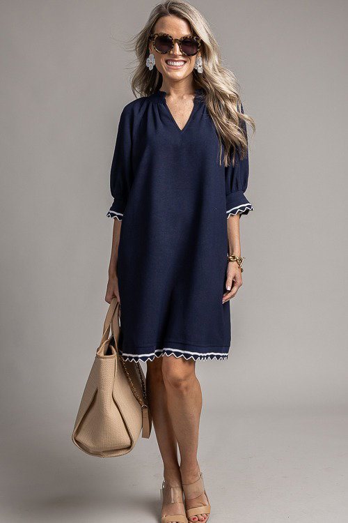 Stripes Trim Dress