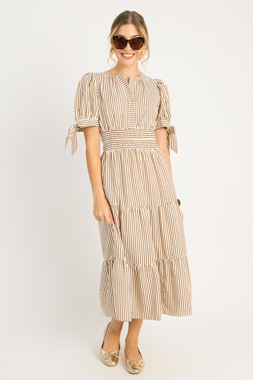 Tie Sleeve Stripe Midi, Mocha - 0710-25.jpg