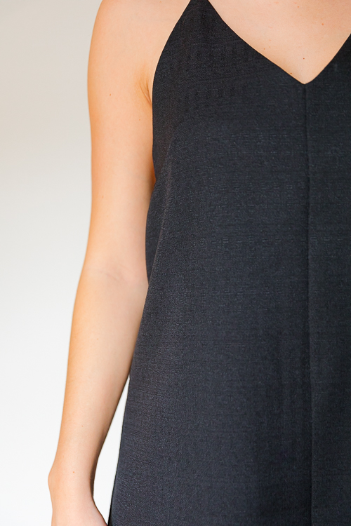 Halter Bow Romper, Black