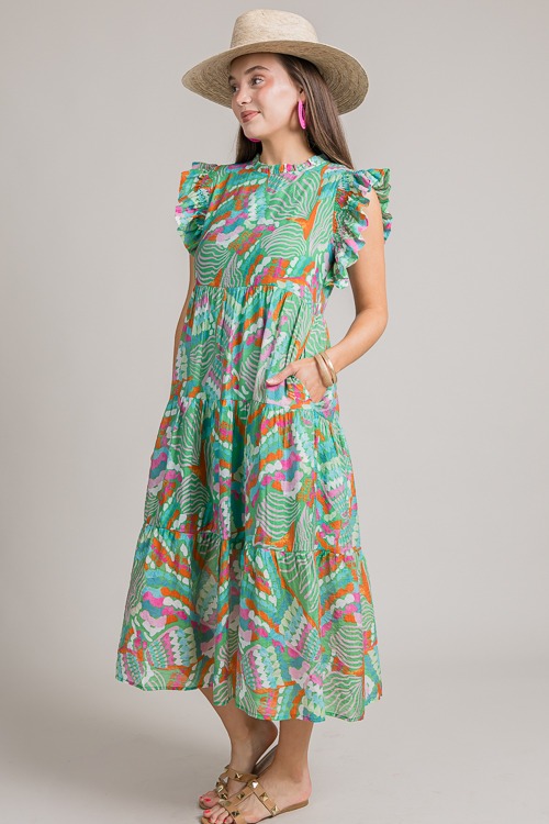 Flutter Sleeve Midi, Green Mix - 0710-48.jpg