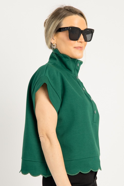 Scallop Trim Snap Top, H. Green - 0710-50.jpg