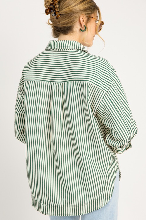 Jennifer Stripe Shirt, Green - 0710-72.jpg