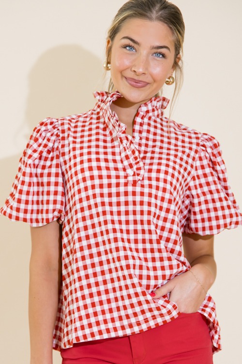 Ruffle Collar Gingham Top, Red - 0711-106h-Edit.jpg